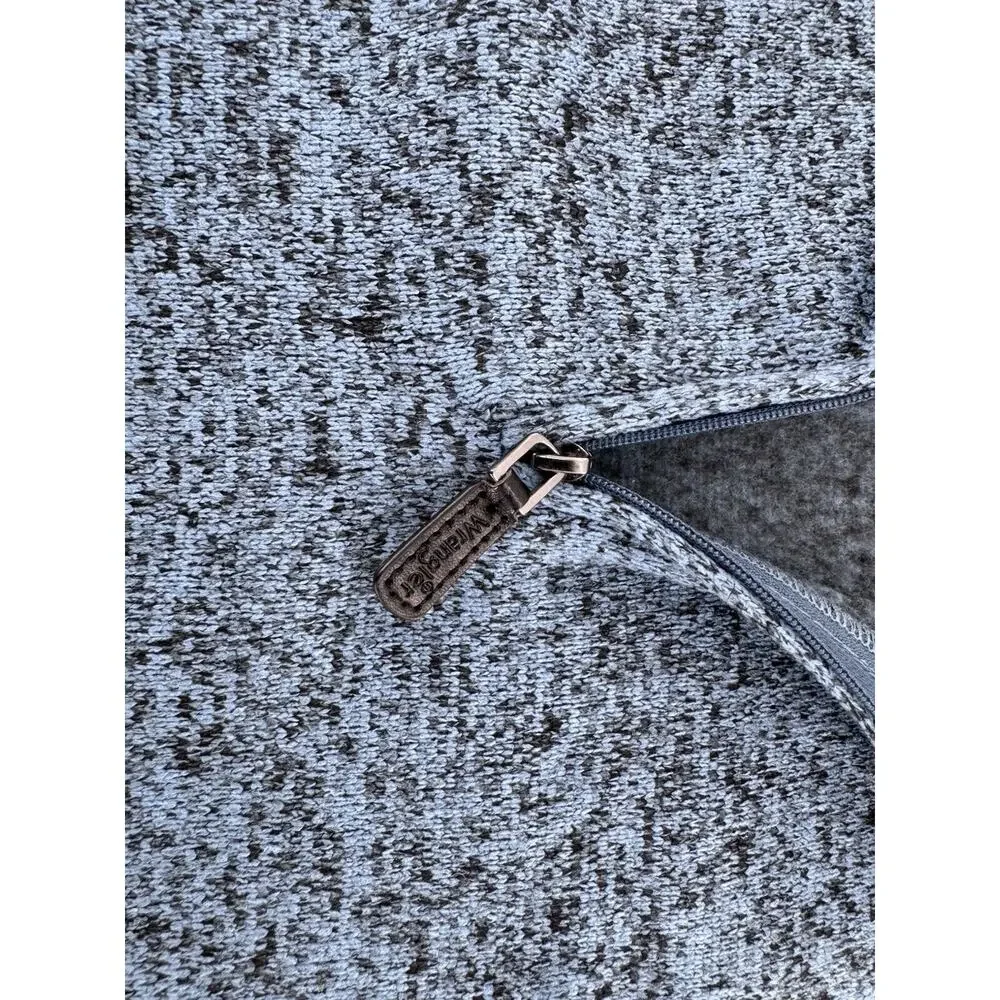 Wrangler George Strait Fleece Sweater Mens Sz M Western Work Farm Blue 1/4 Zip - Picture 6 of 15